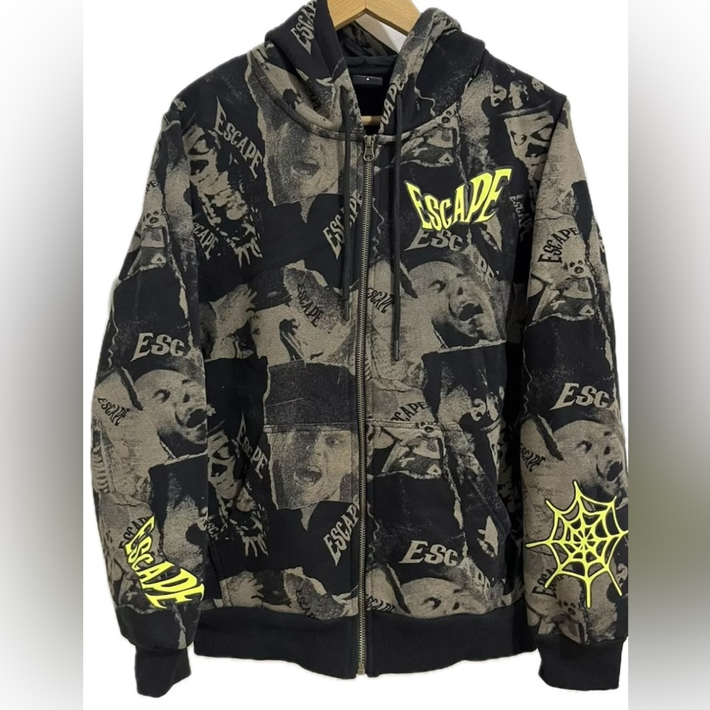 Insomniac Escape Rave Festival Terror Horror Graphic Zip Up Hoodie